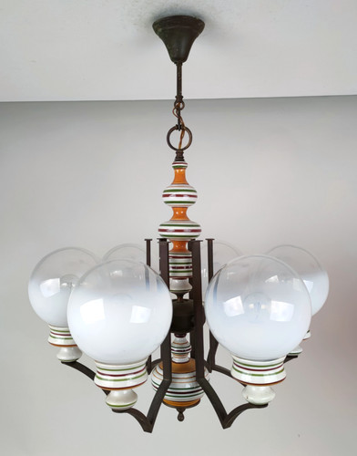 Lampadario palle vetro - 6,
