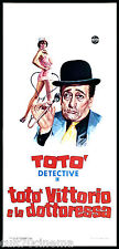 TOTO' VITTORIO E LA DOTTORESSA LOCANDINA FILM VITTORIO DE SICA TOTO' DETECTIVE
