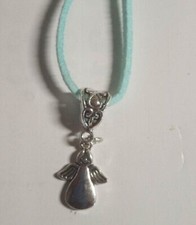 GIROCOLLO UNISEX LACCETTO DI CUOIO CON CIONDOLO ANGIOLETTO