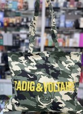 ZADIG VOLTAIRE TOTE BAG MILITARY SHOPPING BAG STYLE BORSA DI TELA RARA
