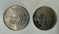 2 monete argento Italia 500