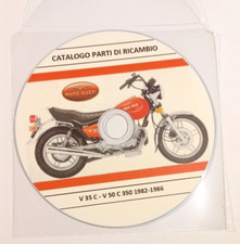 Cd Manuale Catalogo Ricambi +ESPLOSI Moto Guzzi V 35 C - V 50 C - 350 1982-1986*