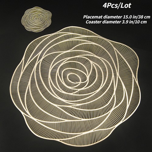 Pvc tovagliette rosa - 4x,