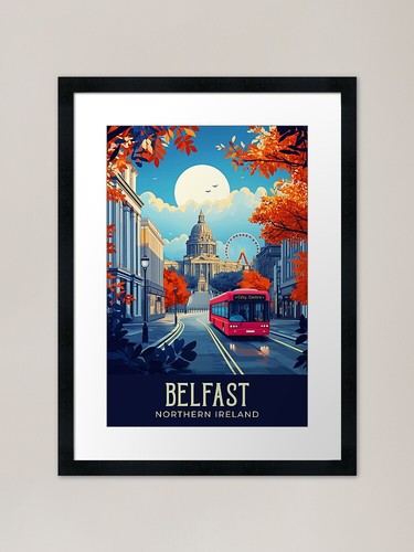 Belfast vintage illustrazione - belfast,
