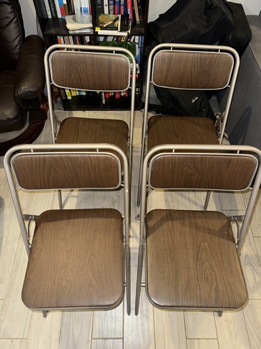 Set sedie pieghevoli vintage - set, 4