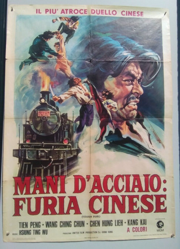 Manifesto mani acciaio furia - mani, d'acciaio