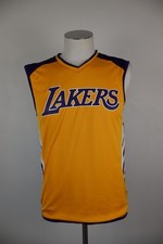 ADIDAS LAKERS NBA CANOTTA MAGLIA SMANICATA BASKET T-SHIRT UOMO TG S SPORT LOGO