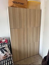 Scaffale bianco con ante rovere Ikea 