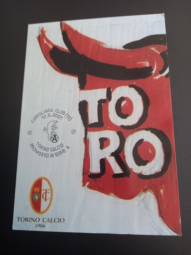 Torino toro calcio cartolina - calcio,