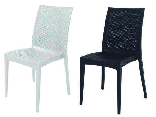 Sedie rattan bistrot - rattan, antracite