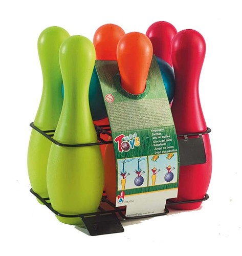 Gioco bowling con birilli - con,