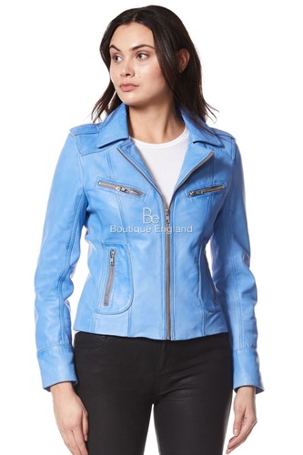 Giacca donna rider blu crosta - blu,