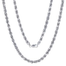 14K Oro Bianco da Uomo 4mm