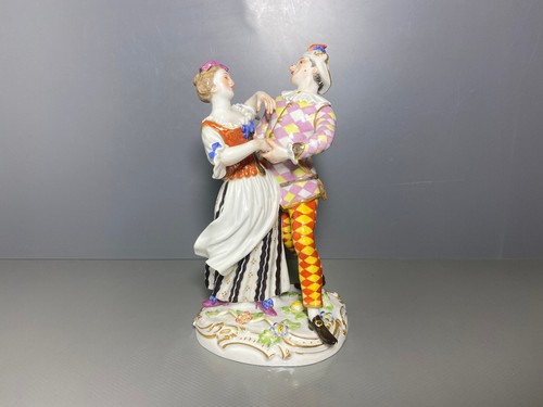 Personaggio meissen arlecchino - personaggio,
