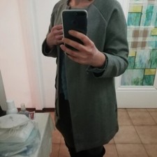 Cappottino KONTATTO grigio chiaro Tg s chiusura cerniera cappotto giacca grigia