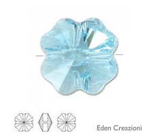 QUADRIFOGLIO CRISTALLO SWAROVSKI 5752 ACQUAMARINE 12 MM 