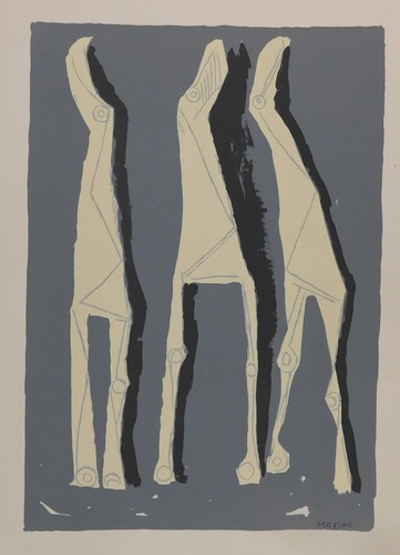 Serigrafia les trois chevaux - serigrafia, "les