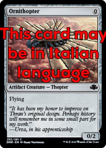 Mtg ornithopter exc - exc,