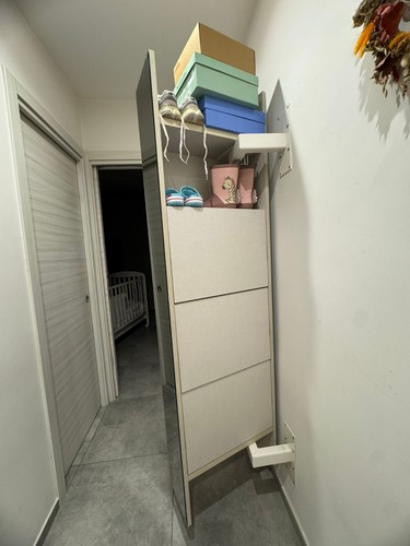 Scarpiera con anta - a, specchio