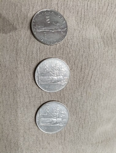 Monete 100 lire anno - lire, e
