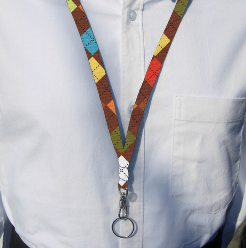 Argyle lanyard colorful - argyle,