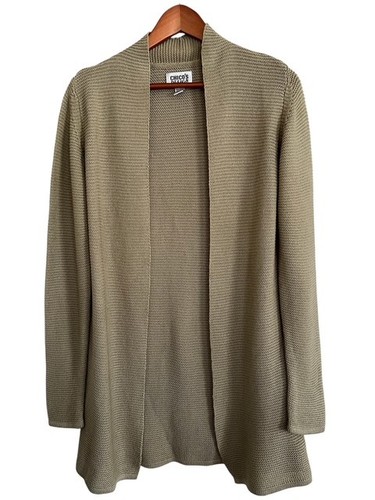 Cardigan maglione tunica verde