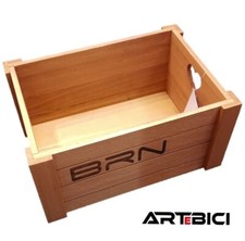 CESTO CASSETTA LEGNO RINFORZATO BRN LOVELY SMALL anteriore bici 34x24xh17cm