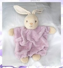 Doudou Plat Lapin Crème Rose