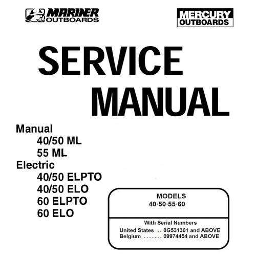 Mercury fuoribordo 55 60 - fuoribordo, 40,50,55,60