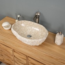 Lavabo in marmo crema 50 cm