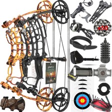 Arco composto asse corto 30-70 libbre doppio uso acciaio palla freccia caccia pesca RH LH