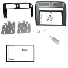 Mascherina autoradio 2 din per Fiat Grande Punto antracite