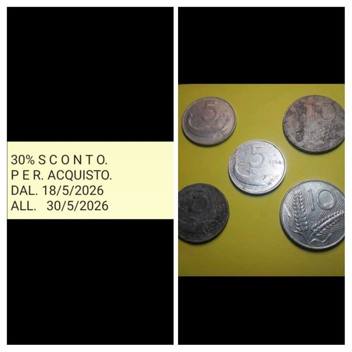 Monete.5.Lire.10.Lire.Vari.Ann