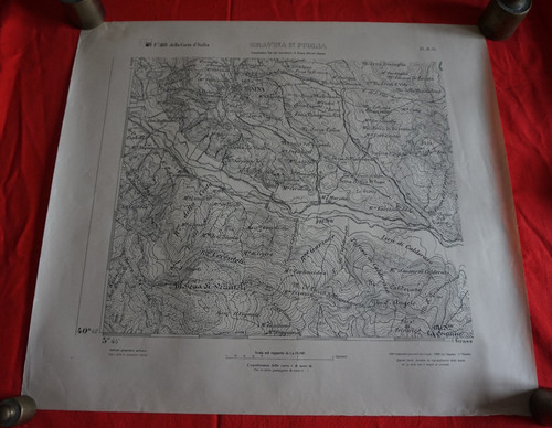 Rara carta mappa gravina - carta,