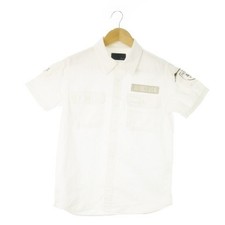 Camicia militare Avirex manica corta cotone logo M bianca usata