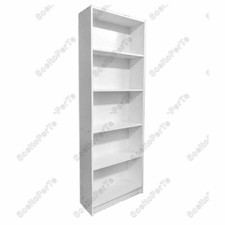libreria scaffale bianca in legno 4 ripiani 60x180 cm soggiorno cameretta nuovo