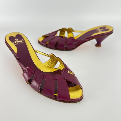 Fendi mules tacco a - tacco, spillo