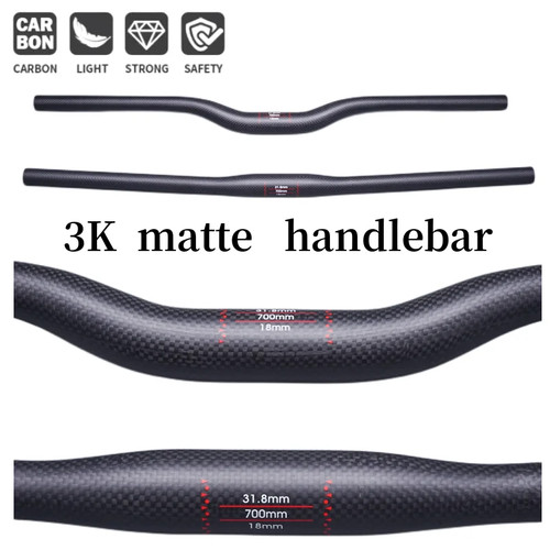 Manubrio carbonio opaco - carbonio, mtb
