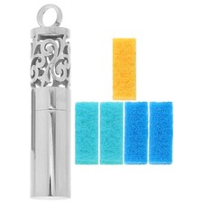  1 set di pendente porta profumo in acciaio inossidabile con ciondolo collo