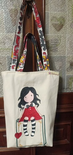 Borsa ricamata cucita - ricamata, mano
