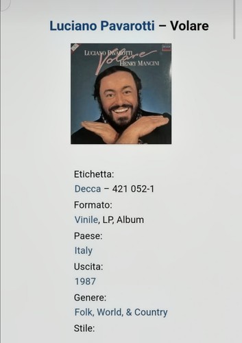 Luciano pavarotti volare - pavarotti,