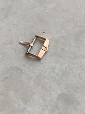UNIVERSAL GENEVE VINTAGE ROSE GOLD PLATED WATCH STRAP BUCKLE FIBBIA UHREN 16mm 