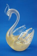Archimede Seguso Scultura cigno Vetro Murano soffiato Oro avventurina 1900 XX
