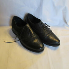Francesine donna Oxford in vera pelle nera 37 brogue made in Italy 100% pelle
