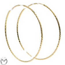 Orecchini oro giallo 18 kt 750 cerchi sfaccettati -820/ST-