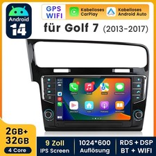 Android 14 per VW Golf 7 MK7 VII 2012-2018 autoradio DAB+ Carplay GPS navigatore DSP