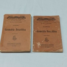 (AA.VV) Elementi e lezioni di geometria descrittiva 1913 Giusti 2 vol.