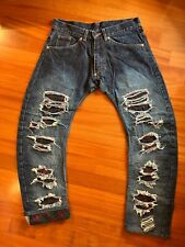 Jeans uomo Andrew MacKenzie Raro Anni 2000 loose cavallo basso gamba a banana