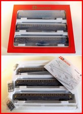 RIVAROSSI HO 3636 CONFEZIONE TRE CARROZZE FS TIPO UIC-X GRIGIO ARDESIA OVP!!