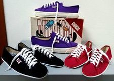 SCARPE "DURANGO" (3 IN 1) TELA VIOLA/NERO/ROSSO N.43 VINTAGE ANNI 80 (PANINARO)